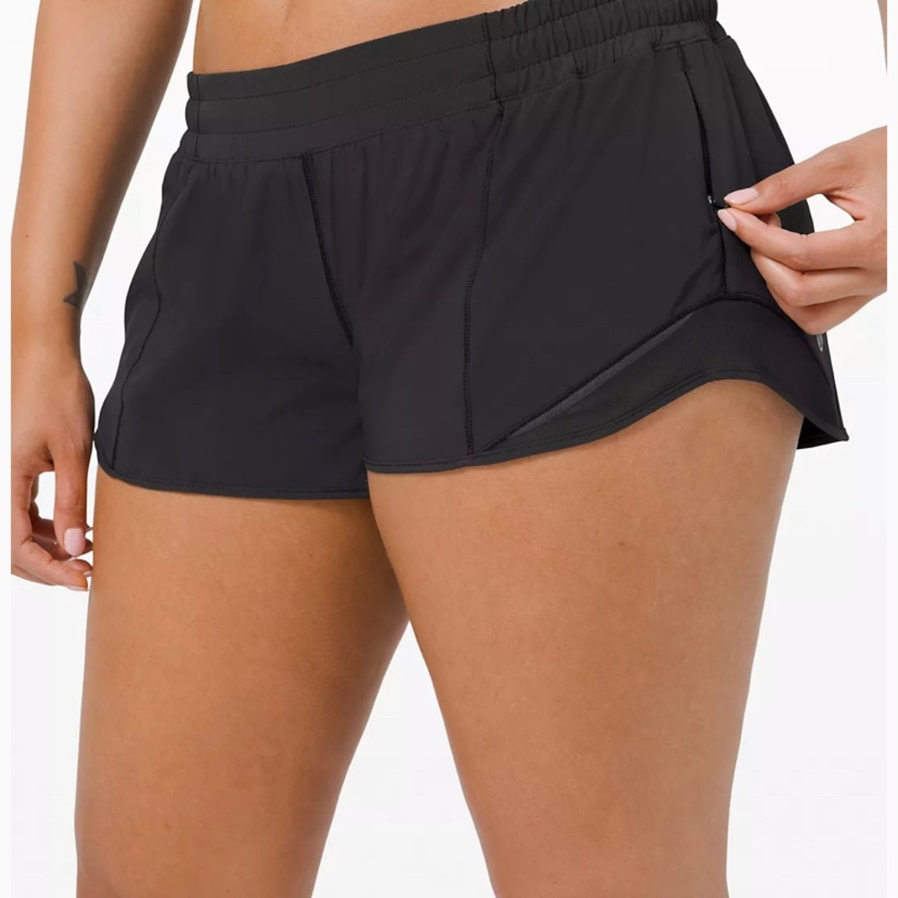 Size 2 black lululemon shorts